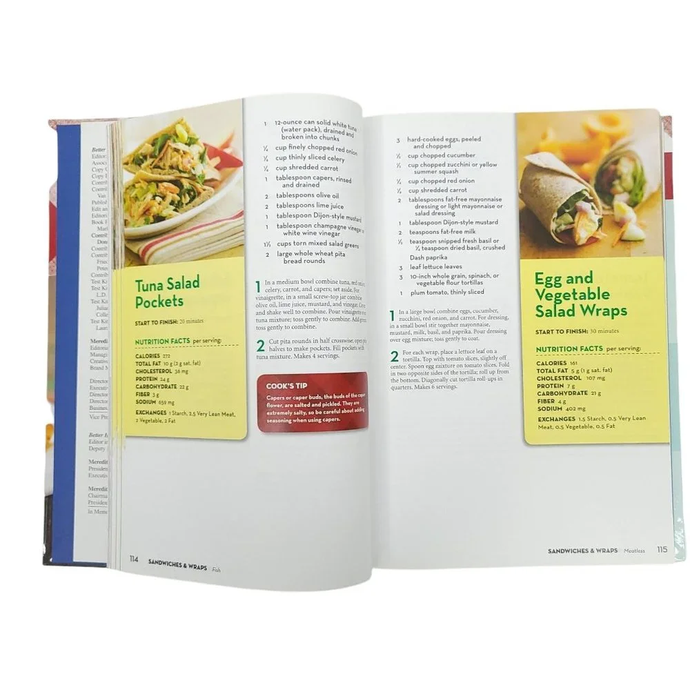 Better Homes And Gardens Eat Well Lose Weight 2008 Hardcover Cookbook Recipes